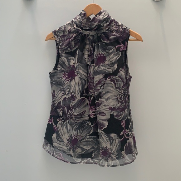 🦋High neck floral blouse - Picture 1 of 9